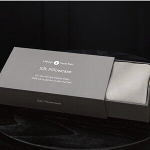 NWT Sleep Number Silk Pillowcase in Cloud Gray, Standard Size 21W x 26L.